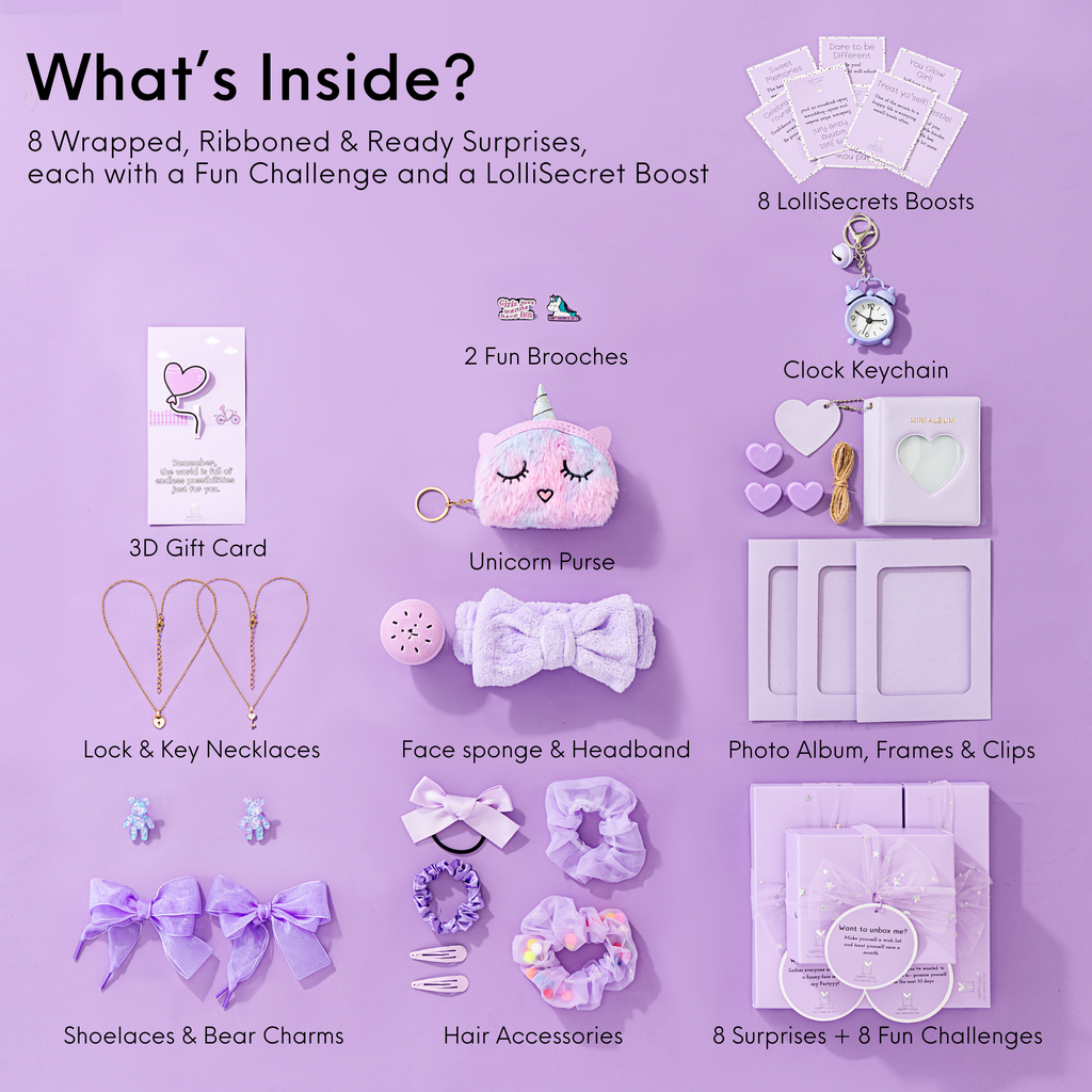 Purple LolliBox Gift Set for Girls 7-14 | Happy Lolli