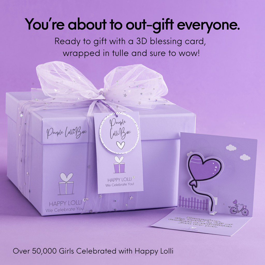 Purple LolliBox Gift Set for Girls 7-14 | Happy Lolli