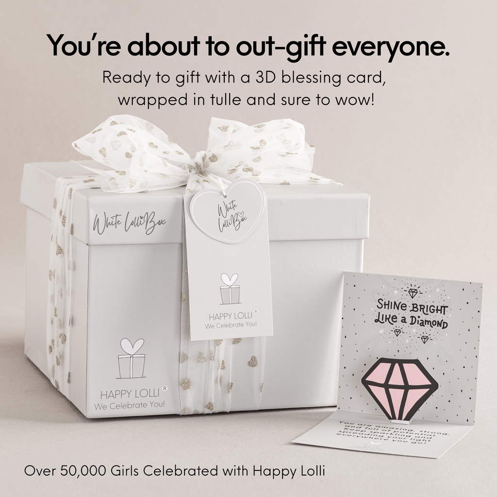 White LolliBox Gift Set for Girls Ages 10–18 | Happy Lolli