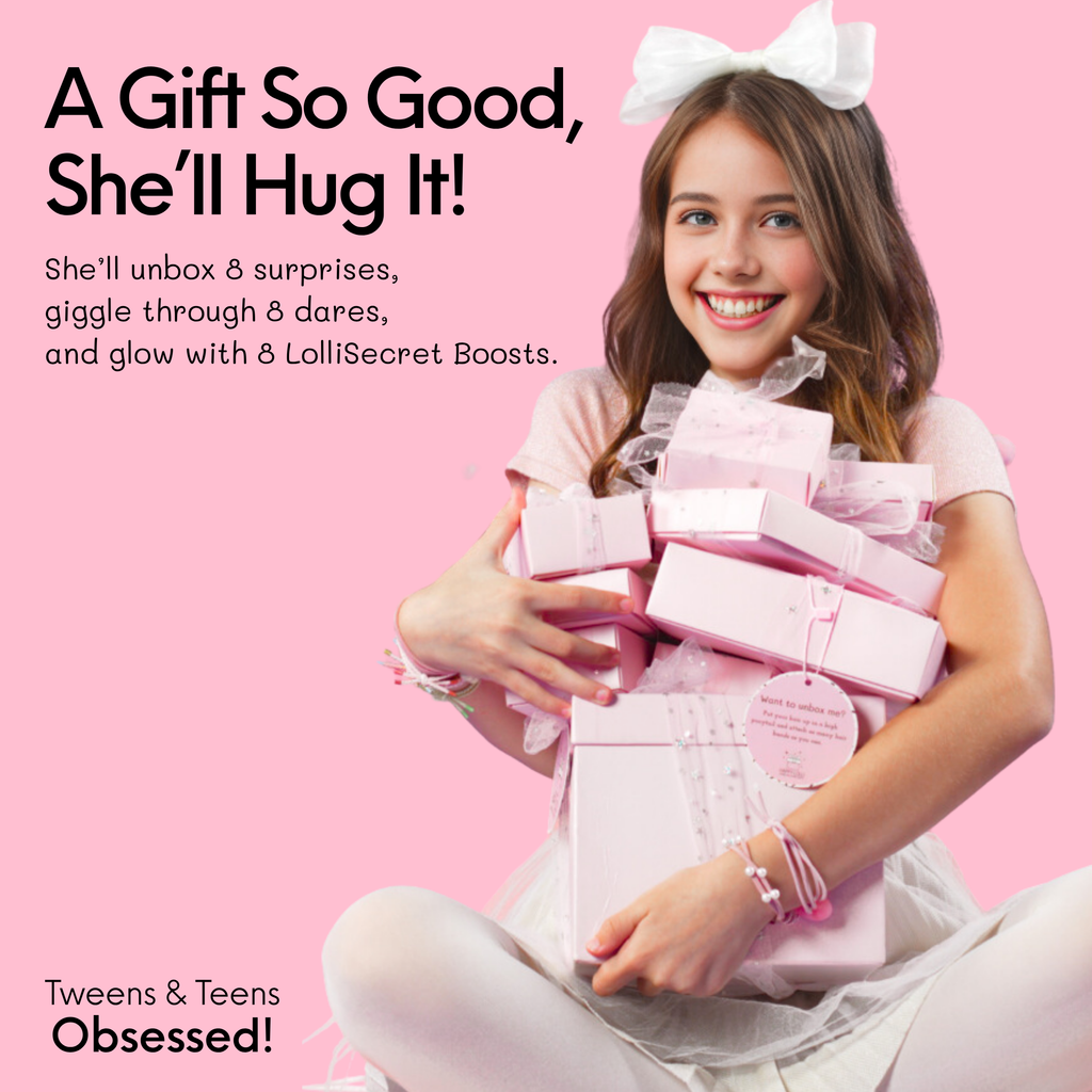 Pink LolliBox Gift Set for Girls Ages 8-14 | Happy Lolli