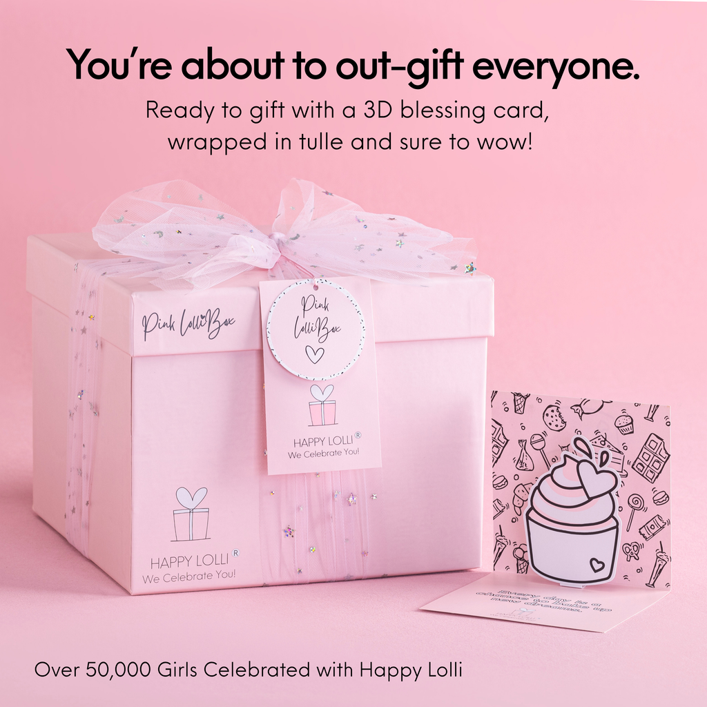 Pink LolliBox Gift Set for Girls Ages 8-14 | Happy Lolli